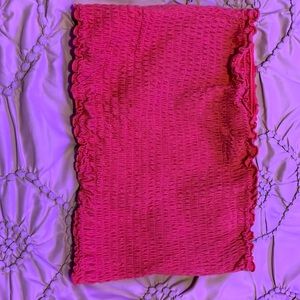 coral hollister tube top